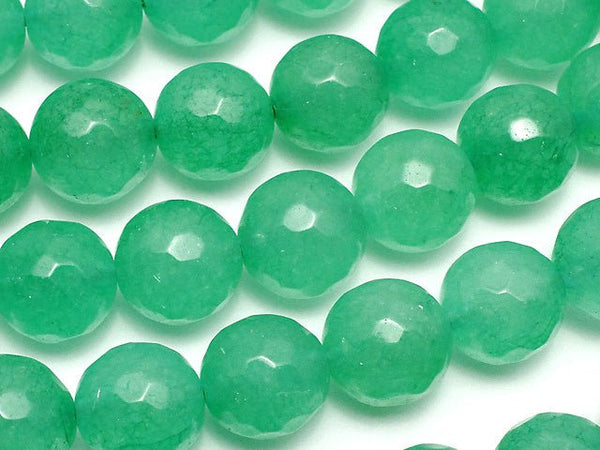 1strand $5.79! Pastel green color Jade 128 Faceted Round 10 mm 1 strand beads (aprx.14 inch / 35 cm)