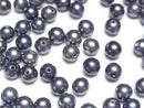 [Video] Fresh Water Pearl AAA Round 5-5.5mm [Half Drilled Hole] Metallic Navy 2pairs