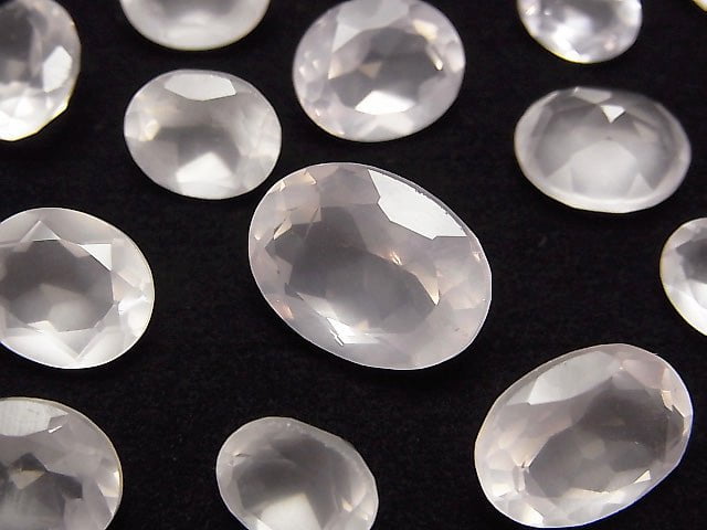 [Video] High Quality Madagascar Rose Quartz AAA Oval Faceted Undrilled 10pcs