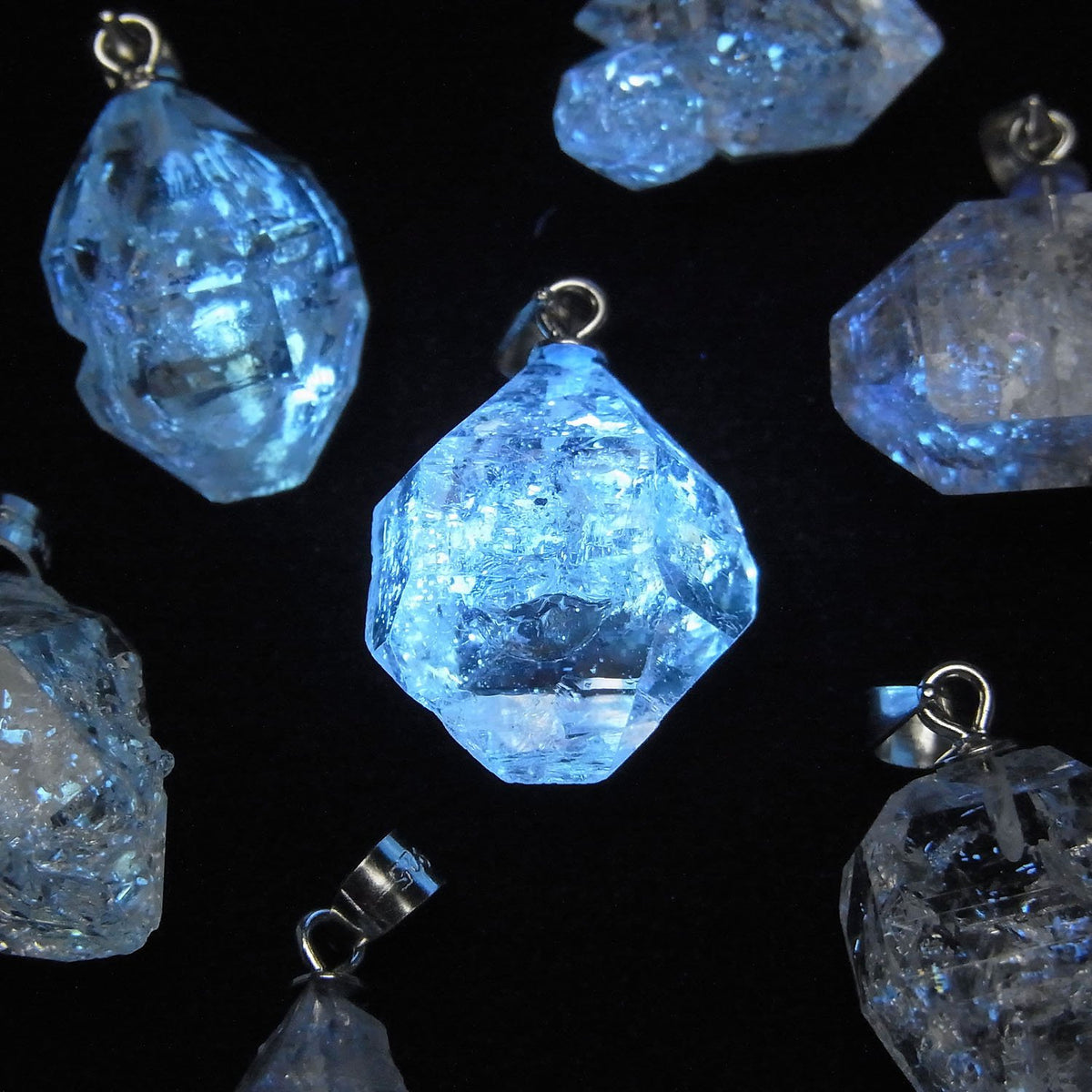 Pakistan Oil in Quartz Pendant Silver925 1pc