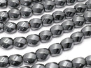 Hematite  Twist 6Faceted Round 6x6mm x6mm  1strand beads (aprx.15inch/38cm)