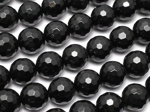 [Video] Onyx  128Faceted Round 8mm 1strand beads (aprx.15inch/37cm)