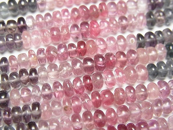 [Video]High Quality Multicolor Spinel AAA- Roundel half or 1strand beads (aprx.14inch/34cm)