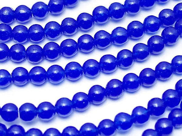 Blue Jade Round 4mm NO.2 1strand beads (aprx.15inch / 37cm)