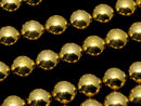 Magnetic! 1strand $4.79! Hematite Round 8mm gold coating 1strand beads (aprx.15inch / 36cm)