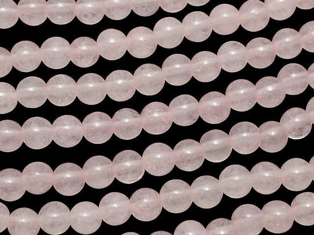 Pink Color Jade (Clear Type) Round 4mm 1strand beads (aprx.15inch / 37cm)