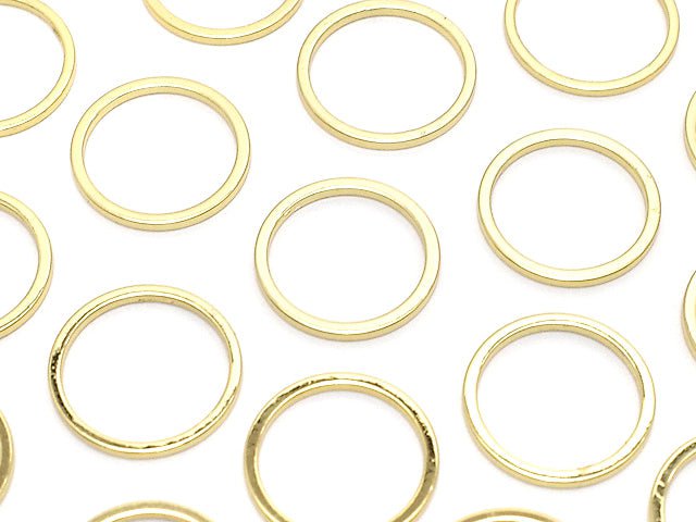 Metal Parts Component Ring (Round) 12 x 12 mm Gold Color 20 pcs $2.79!