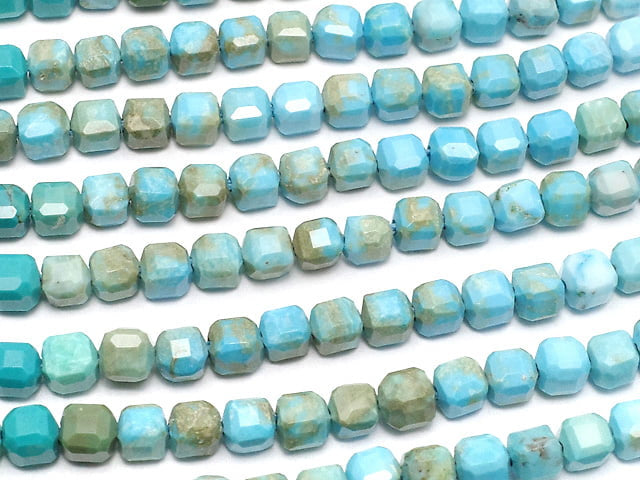 [Video] High Quality! Magnesite Turquoise Cube Shape 2.5x2.5x2.5mm 1strand beads (aprx.15inch/36cm)