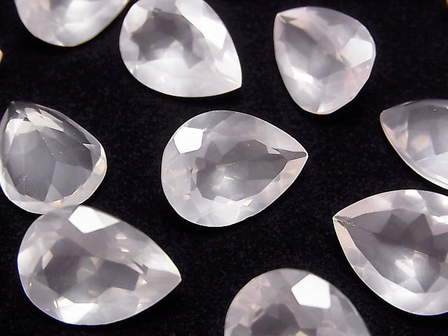 [Video] High Quality Rose Quartz AAA Undrilled Pear shape Faceted 16x12mm 1pc