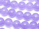 Purple Color Jade (Clear Type) Round 10mm 1strand beads (aprx.15inch / 37cm)