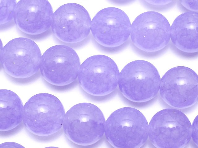 Purple Color Jade (Clear Type) Round 10mm 1strand beads (aprx.15inch / 37cm)