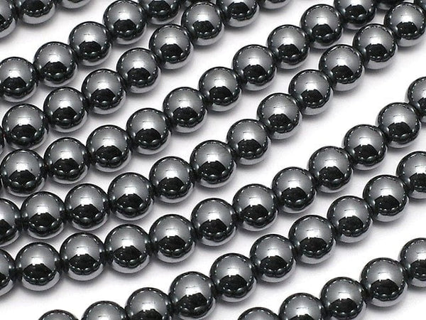 Hematite  Round 4mm 1strand beads (aprx.15inch/38cm)