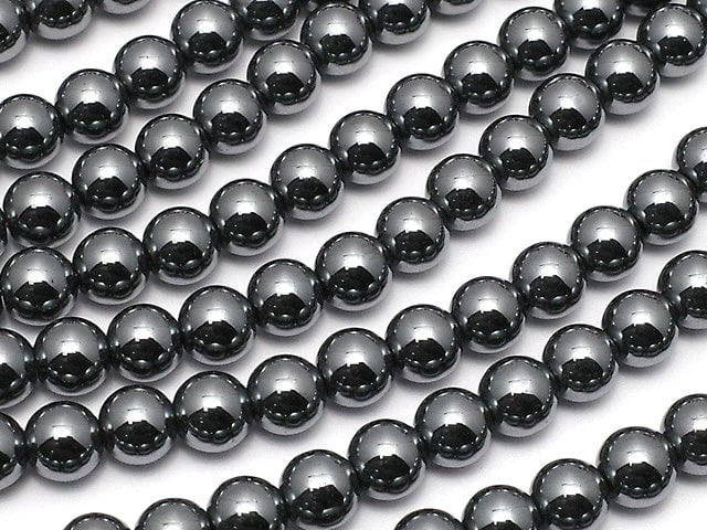 Hematite  Round 4mm 1strand beads (aprx.15inch/38cm)
