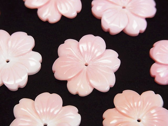 [Video] Queen Conch Shell AAA Flower 20mm Center Hole 1pc
