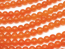 Orange Jade Round 4mm 1strand beads (aprx.15inch / 37cm)