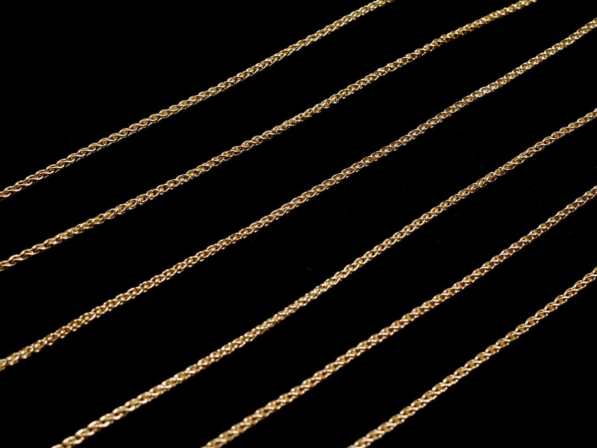 Chaîne en blé 14 carats 1,0 mm [40 cm][45 cm] Collier 1 pc