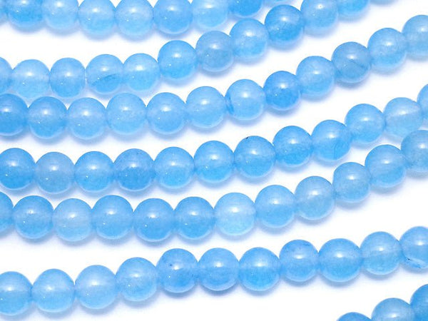 1strand $2.79! Blue Jade Round 4mm 1strand beads (aprx.15inch / 37cm)