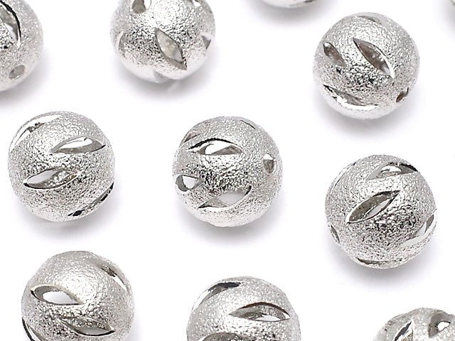 Metal Parts Design Round Beads 10mm Silver Color 10pcs $2.79!