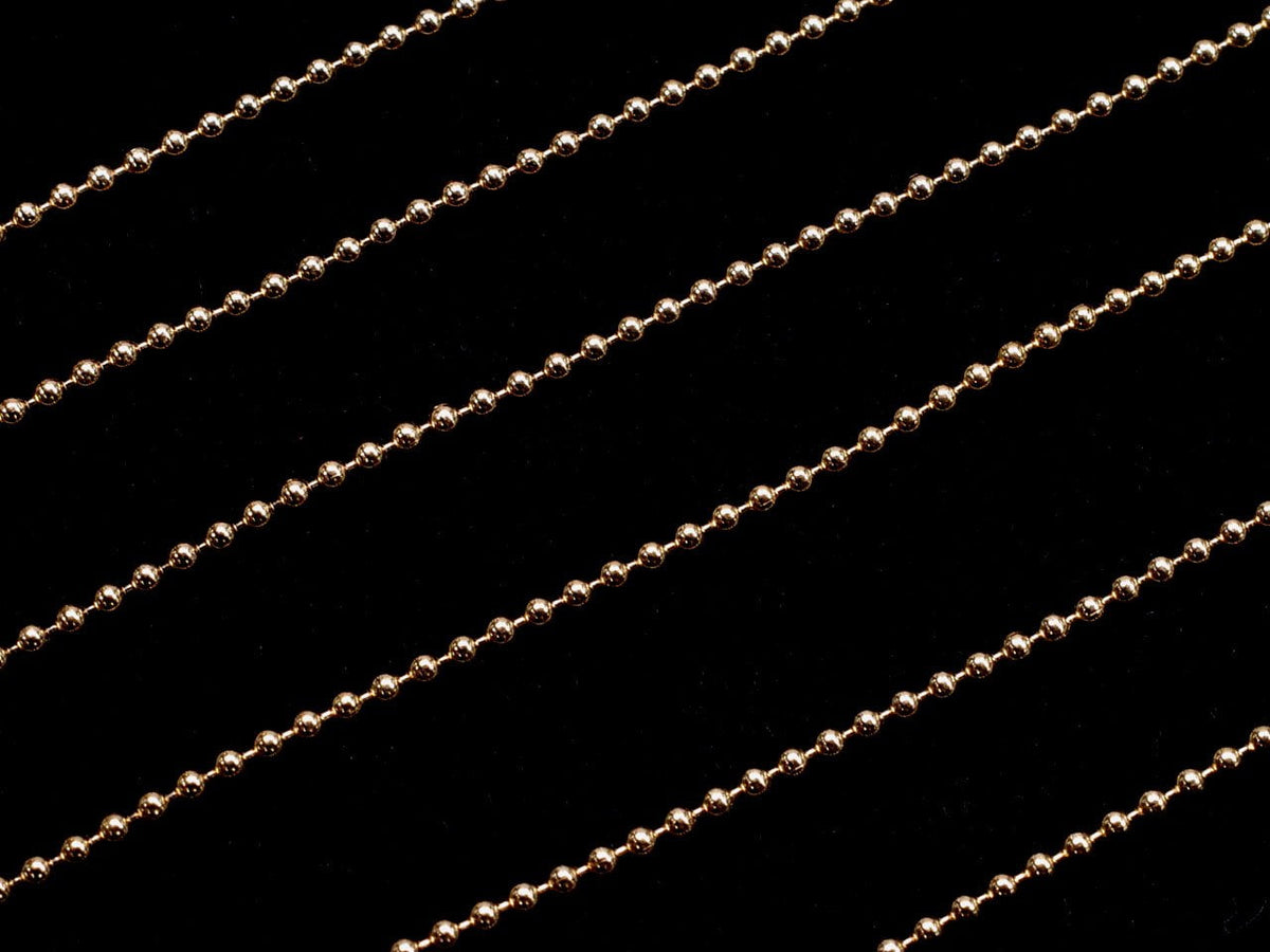 14KGF Ball Chain with Slide Adjuster 1.0mm [46cm] Necklace 1pc