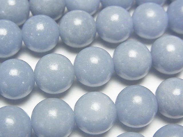 [Video] Angelite AAA Round 10mm half or 1strand beads (aprx.15inch/38cm)