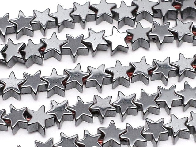 Hematite Star 4x4x2mm 1strand beads (aprx.15inch/38cm)