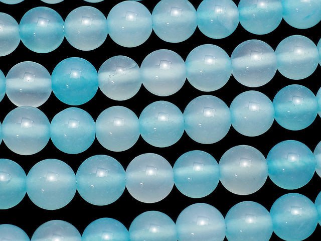 [Video] Sea Blue Chalcedony AA++ Round 6mm 1strand beads (aprx.14inch/35cm)