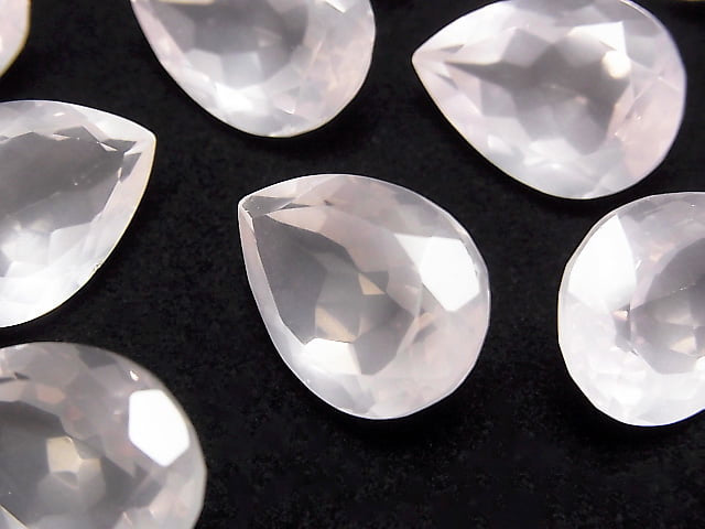 [Video] High Quality Rose Quartz AAA Undrilled Pear shape Faceted 18x13mm 1pc