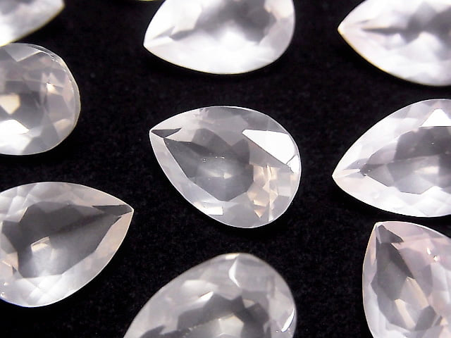 [Video]High Quality Rose Quartz AAA Loose stone Pear shape Faceted 14x10mm 1pc