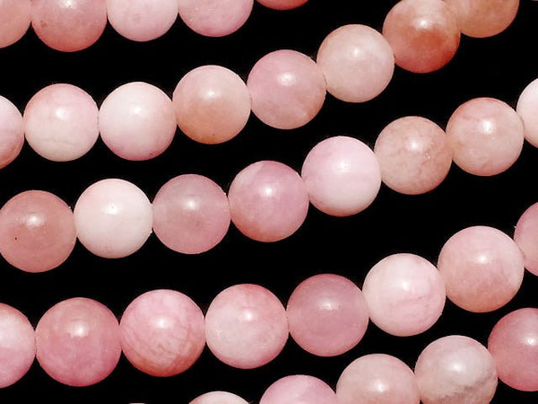 1strand $3.79! Pink & White Jade Round 6mm 1strand beads (aprx.15inch / 37cm)