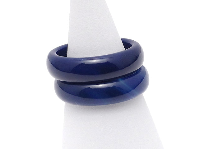 [Video] Blue Agate Ring [Size 11]-[Size 16] 2pcs