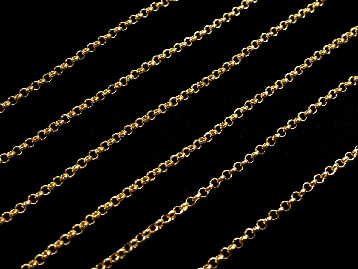 Silber925 Rolo Kette 1,6mm 18KGP [40cm][45cm][50cm][60cm] Halskette 1Stück