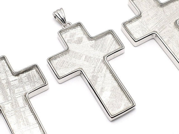 Meteorite (Muonionalusta) Cross Pendant 38 x 26 mm 1 pc