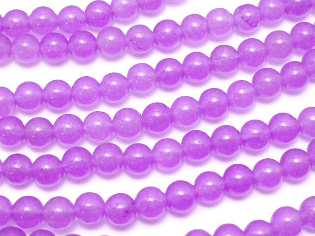 Purple Color Jade Round 4mm 1strand beads (aprx.15inch / 37cm)