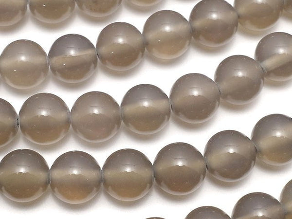 Gray Onyx AAA Round 8mm 1strand beads (aprx.15inch / 37cm)