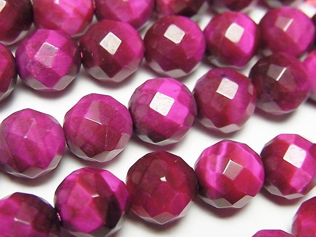 1strand $17.99! Pink color Tiger's Eye AA + 64 Faceted Round 10 mm 1strand beads (aprx.15 inch / 37 cm)