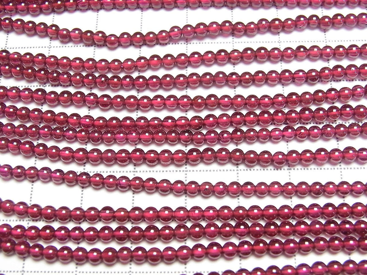 Granat AAA- Rund 3mm 1Strang Perlen (ca. 15 Zoll/38 cm)