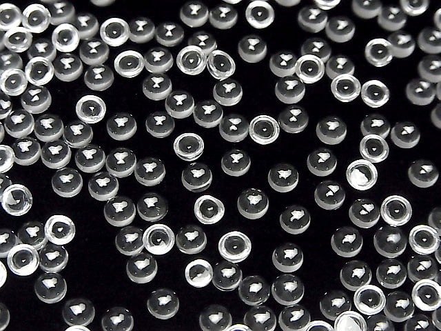 High Quality White Topaz AAA Round Cabochon 4x4mm 10pcs