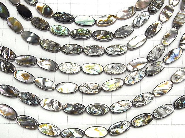 [Video] Abalone Shell Oval 16x8mm half or 1strand beads (aprx.15inch/37cm)