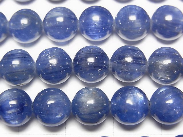 [Video] Top Quality Kyanite AAA+ Round 8mm 1/4 or 1strand beads (aprx.15inch/38cm)