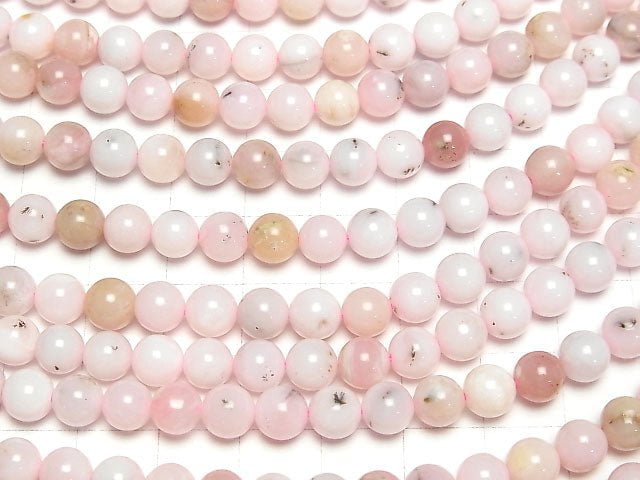 [Video]Pink Opal AA+ Round 6mm 1strand beads (aprx.15inch/36cm)