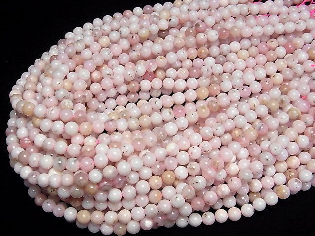 [Video]Pink Opal AA+ Round 6mm 1strand beads (aprx.15inch/36cm)