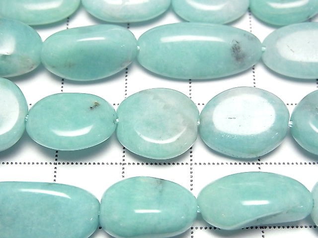 [Video] Peruvian Amazonite AA Flat Nugget half or 1strand beads (aprx.15inch/36cm)