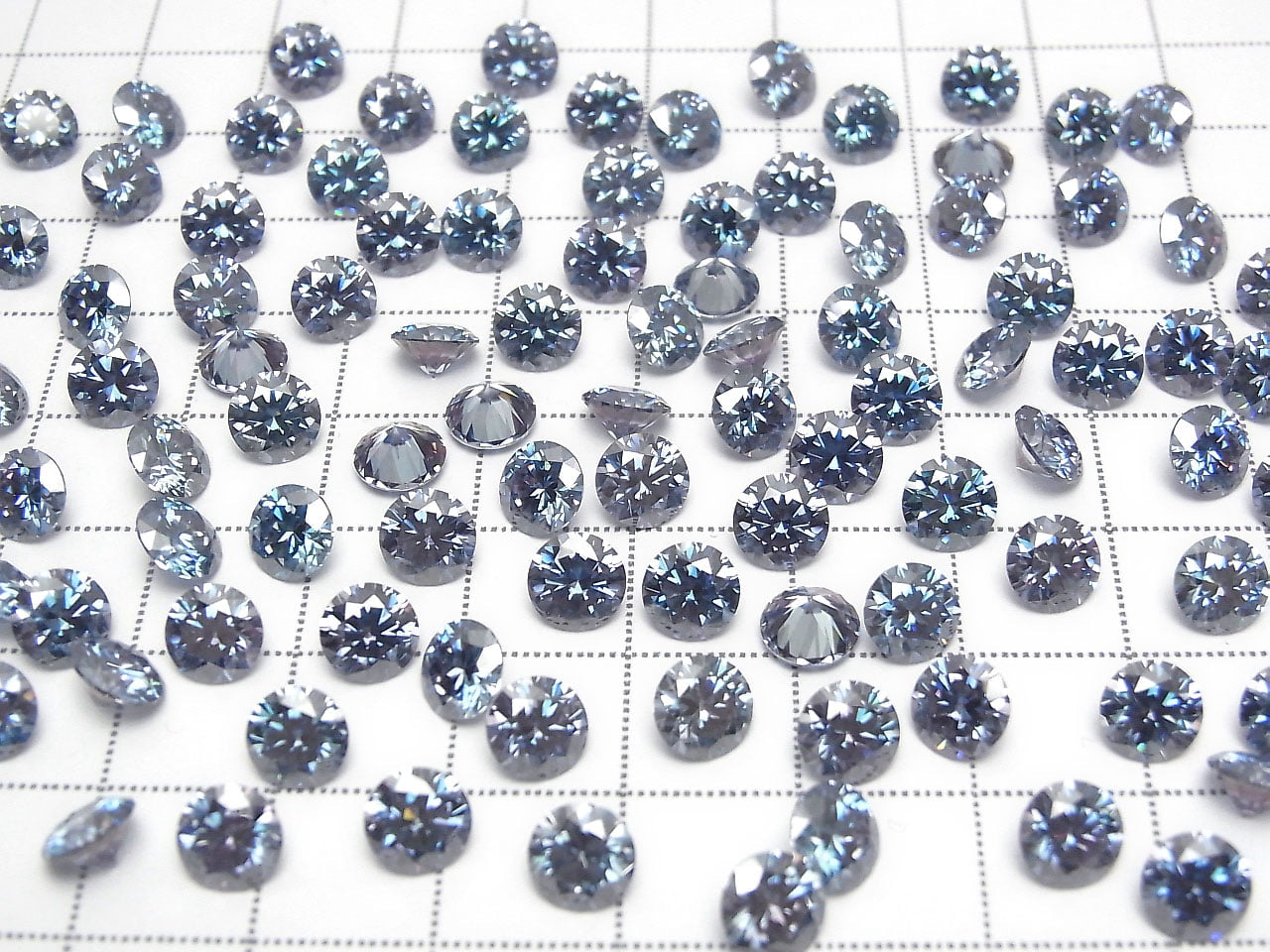莫桑石 AAA 圓形刻面 6x6mm [藍色] 1顆