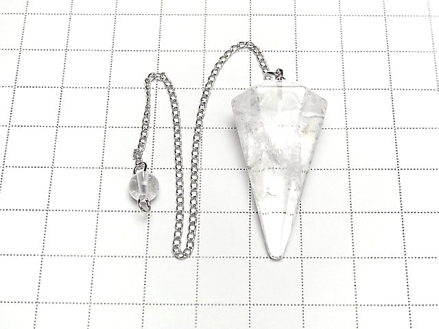 [Video] Crystal AA+ Pendulum 36x19x19mm with chain 1pc