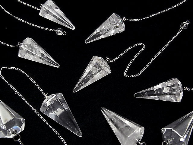 [Video] Crystal AA+ Pendulum 36x19x19mm with chain 1pc