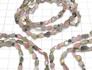 [Video] Multicolor Tourmaline AA Faceted Nugget & Round 3mm Bracelet