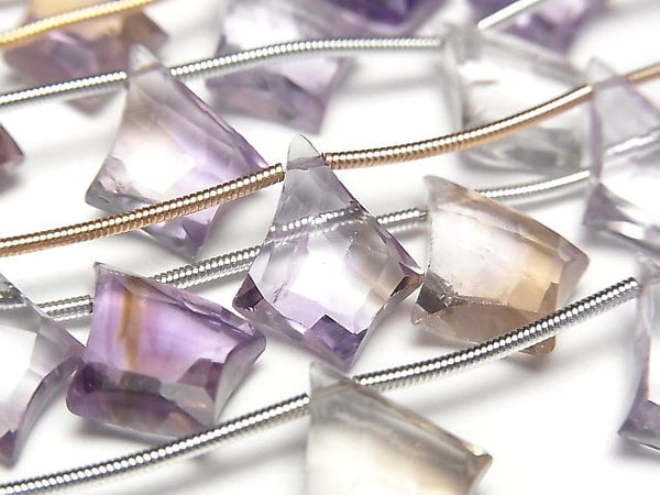 [Video]High Quality Ametrine AAA Deformed Diamond Shape 1strand (5pcs)