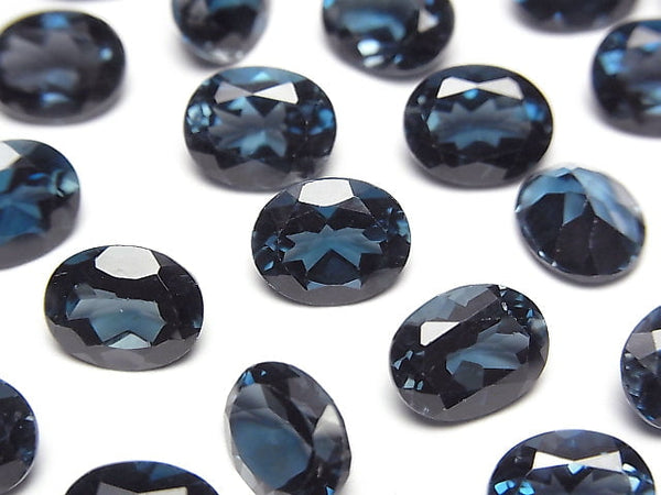 [Video]High Quality London Blue Topaz AAA Loose stone Oval Faceted 10x8mm 1pc