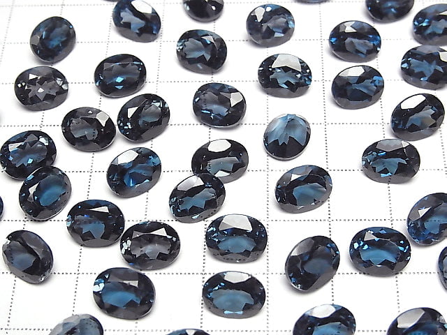 [Video] High Quality London Blue Topaz AAA Loose stone Oval Faceted 10x8mm 1pc
