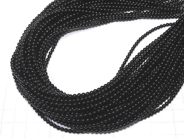 [Video] Onyx  Round 3mm 1strand beads (aprx.15inch/37cm)